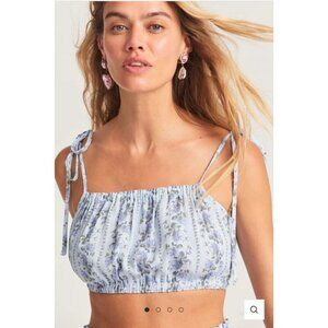 New Love Shack Simpson Crop Top Cerulian Blue $225 Size M